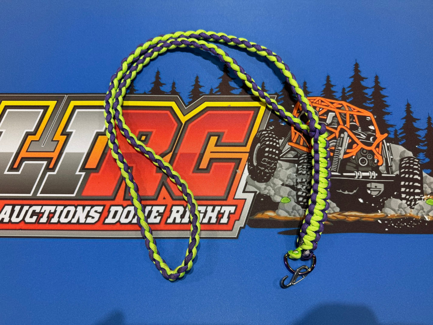 Green and Purple Lanyard