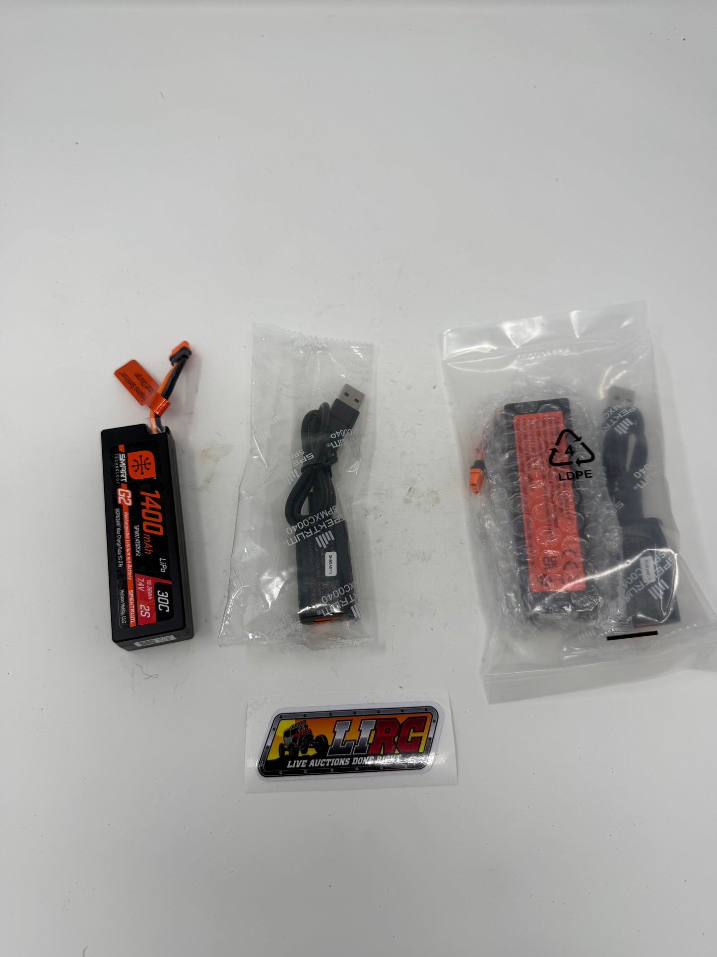 Spektrum 1400mah 2s lipo with smart charger