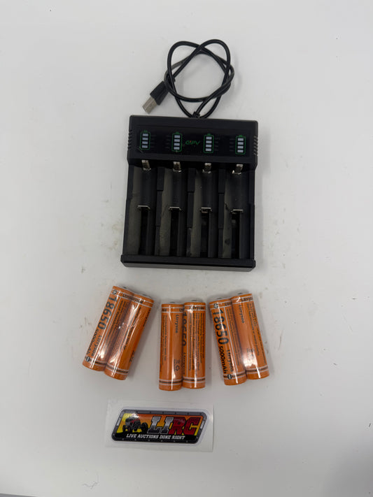 USB Battery Charger with 18650 Batteries